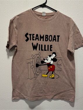 Disney "Steamboat Willie" Mickey Mouse Shirt Vintage Style Graphic Tee
